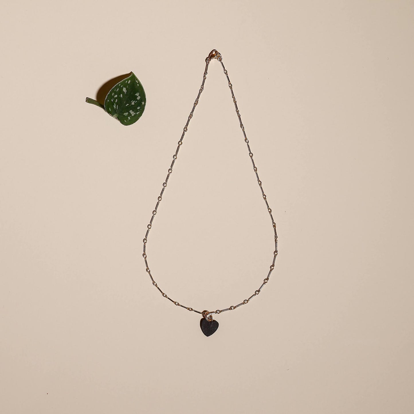 Drop Necklace | Obsidian Heart