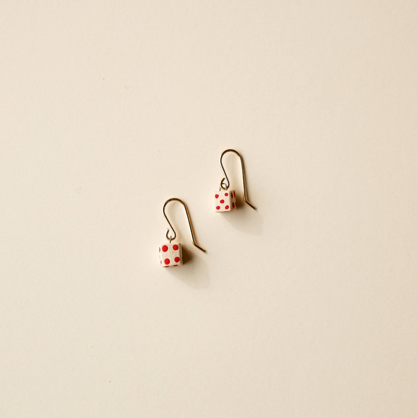 Lucky Dice | White with Red Dots