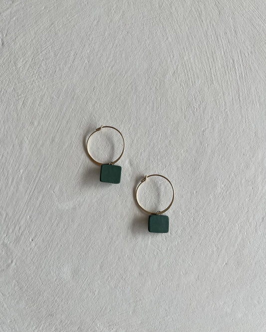 Hoops+Squares | Dark Leaf