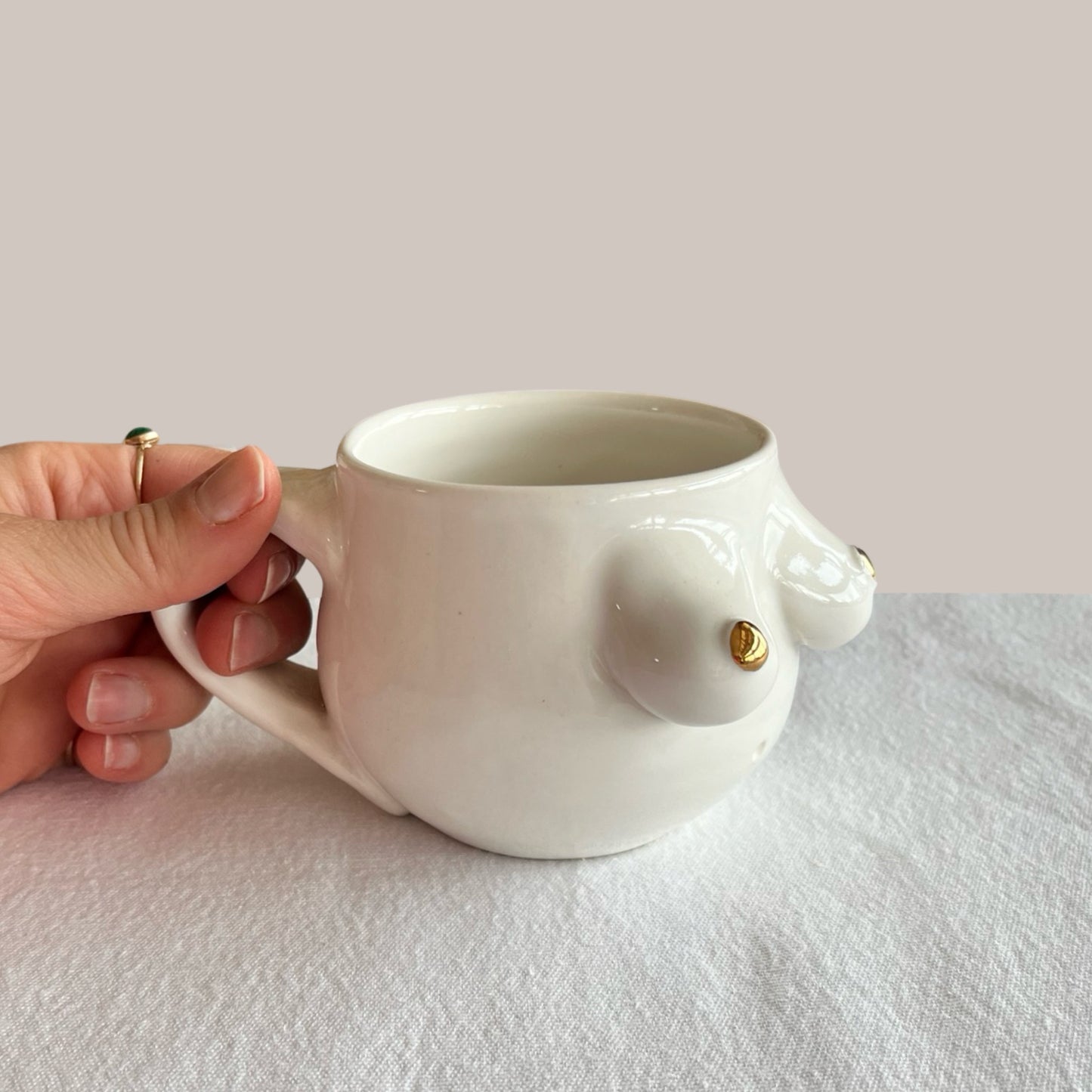 Gold Nips Mug l White and Gold