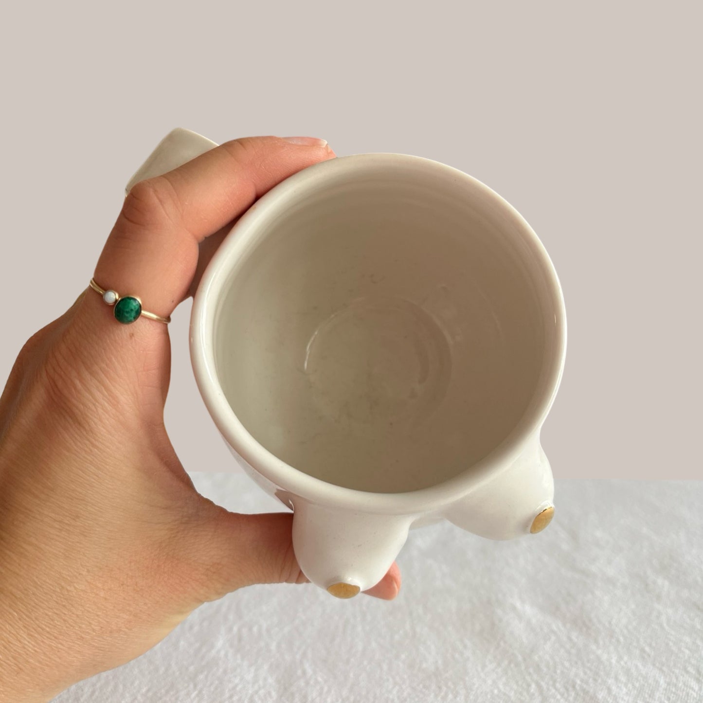 Gold Nips Mug l White and Gold