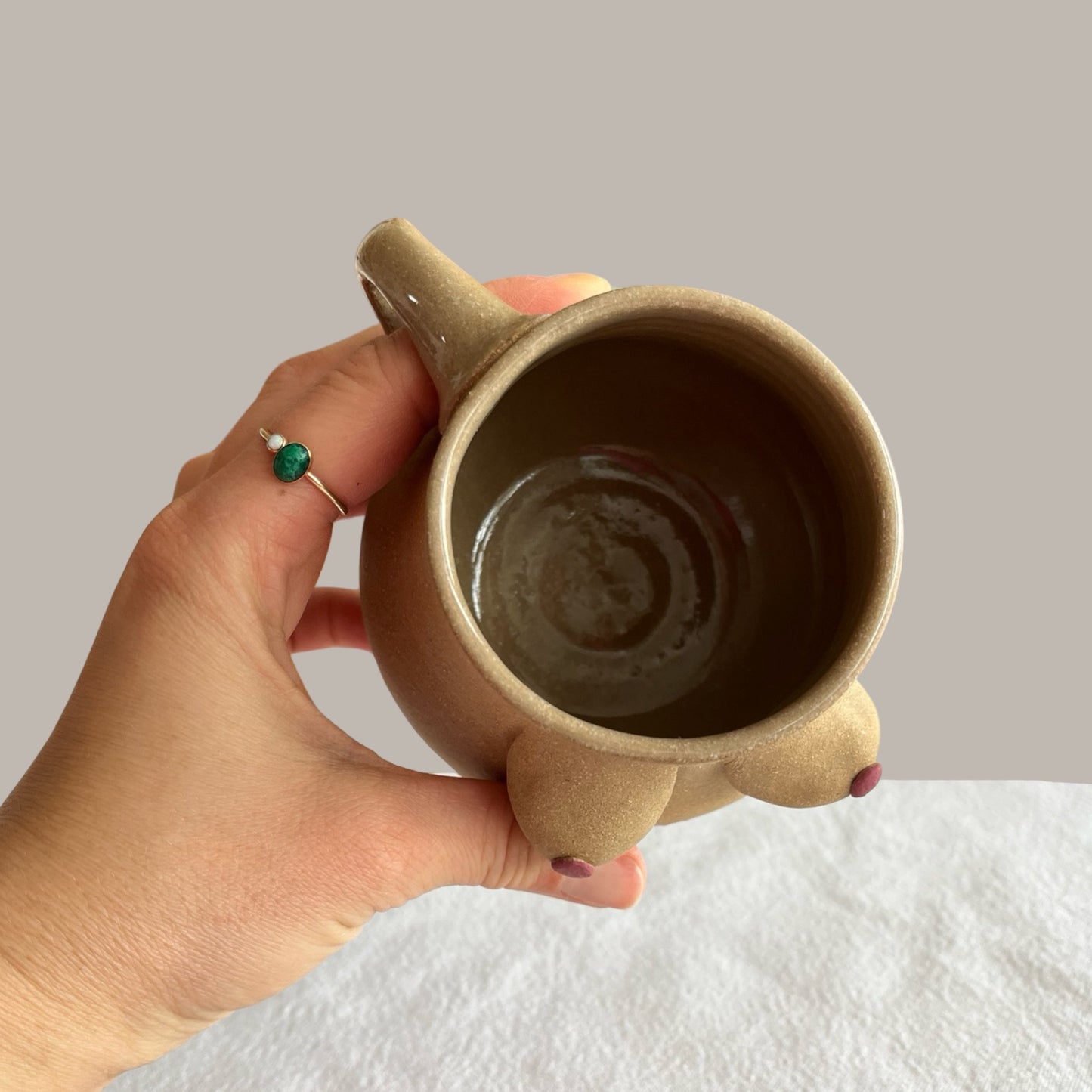 Gold Nips Mug | Umber + Maroon