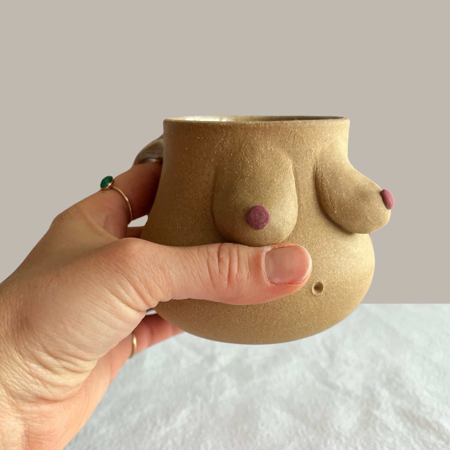 Gold Nips Mug | Umber + Maroon