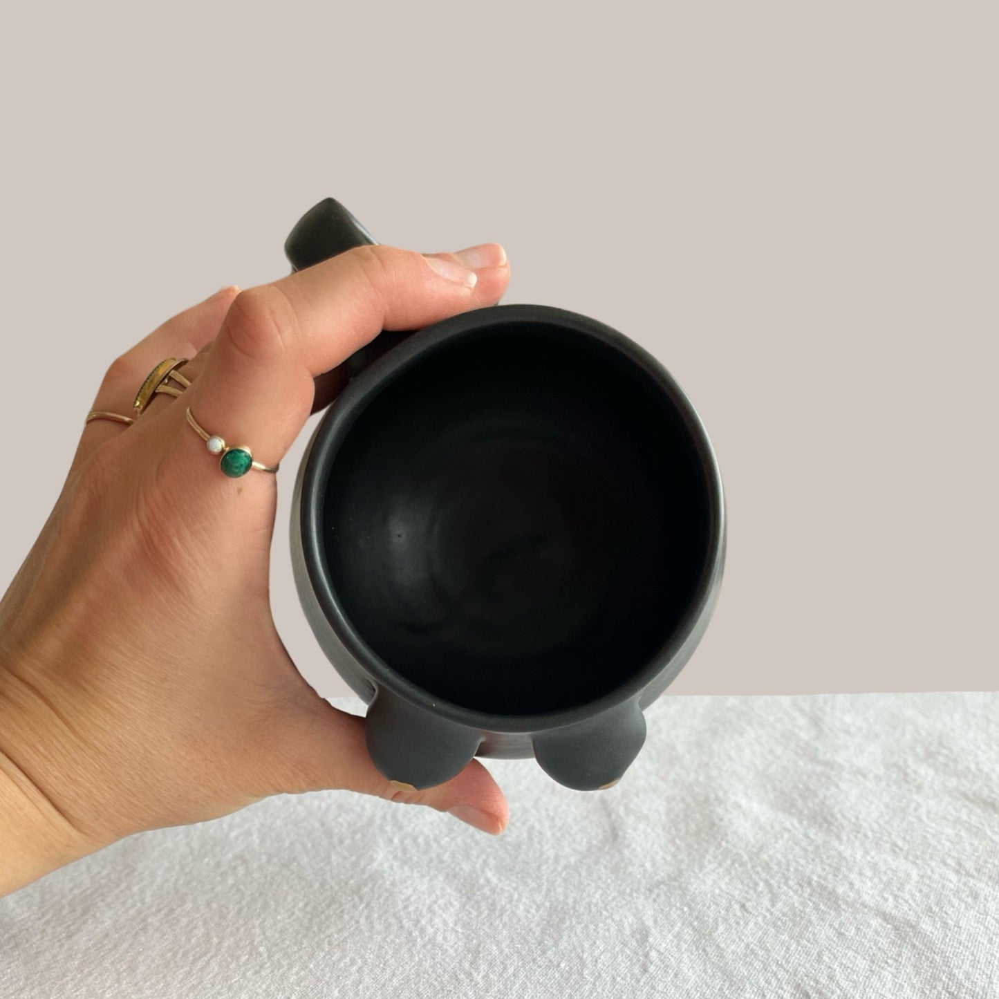 Gold Nips Mug | Black