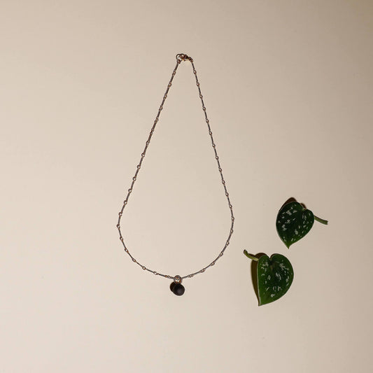 Drop Necklace | Obsidian Pearl