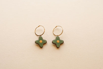Posy Hoops | Painted Green