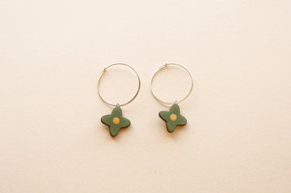 Posy Hoops | Painted Green
