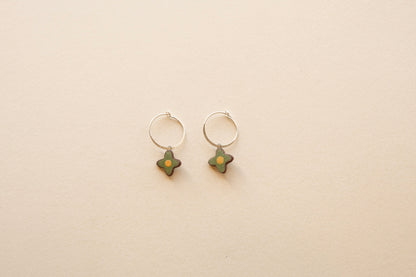 Posy Hoops | Painted Green