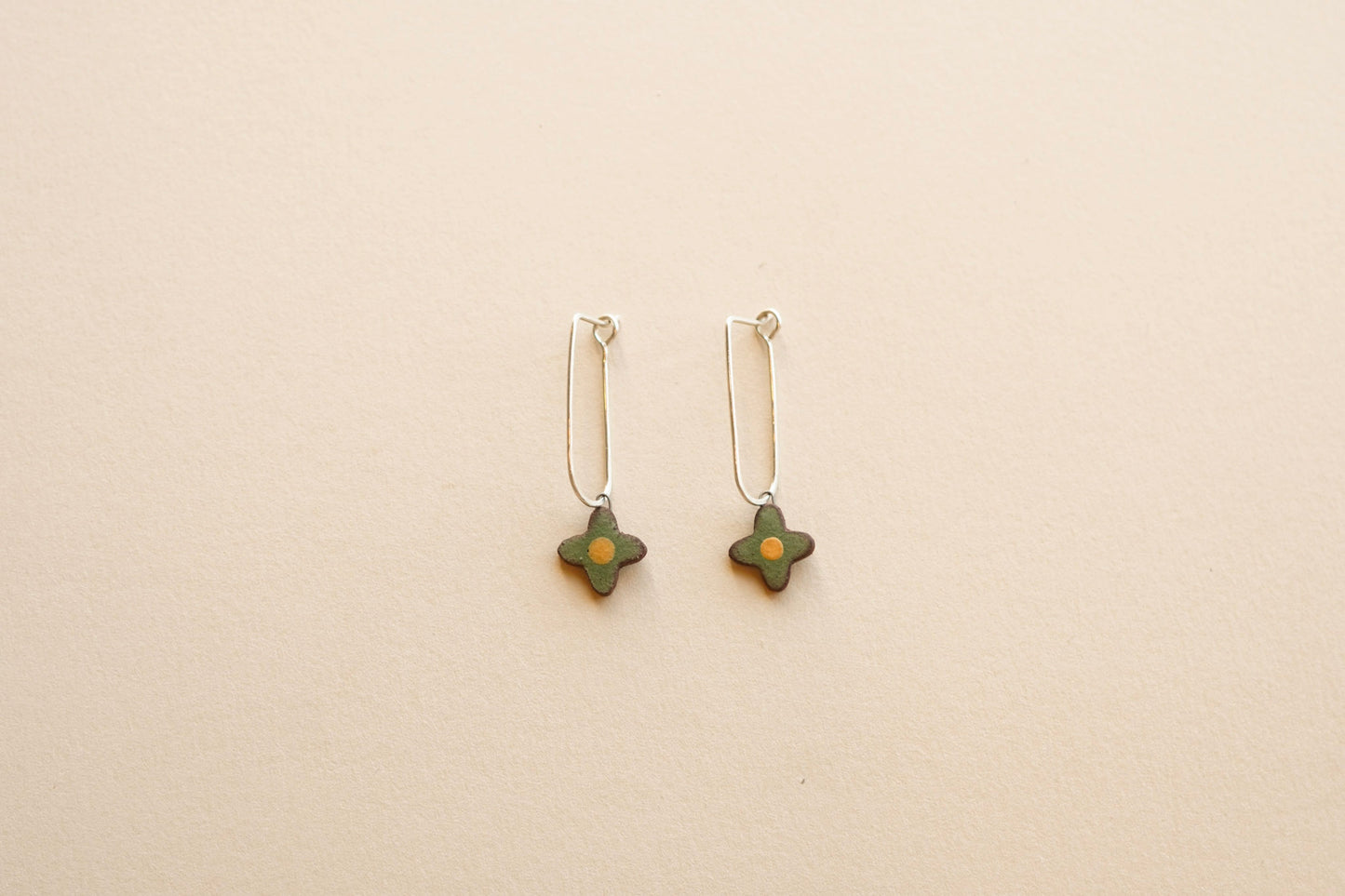 Posy Hoops | Painted Green