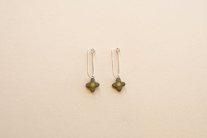 Posy Hoops | Painted Green