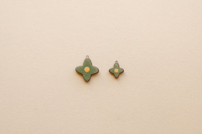 Posy Hoops | Painted Green