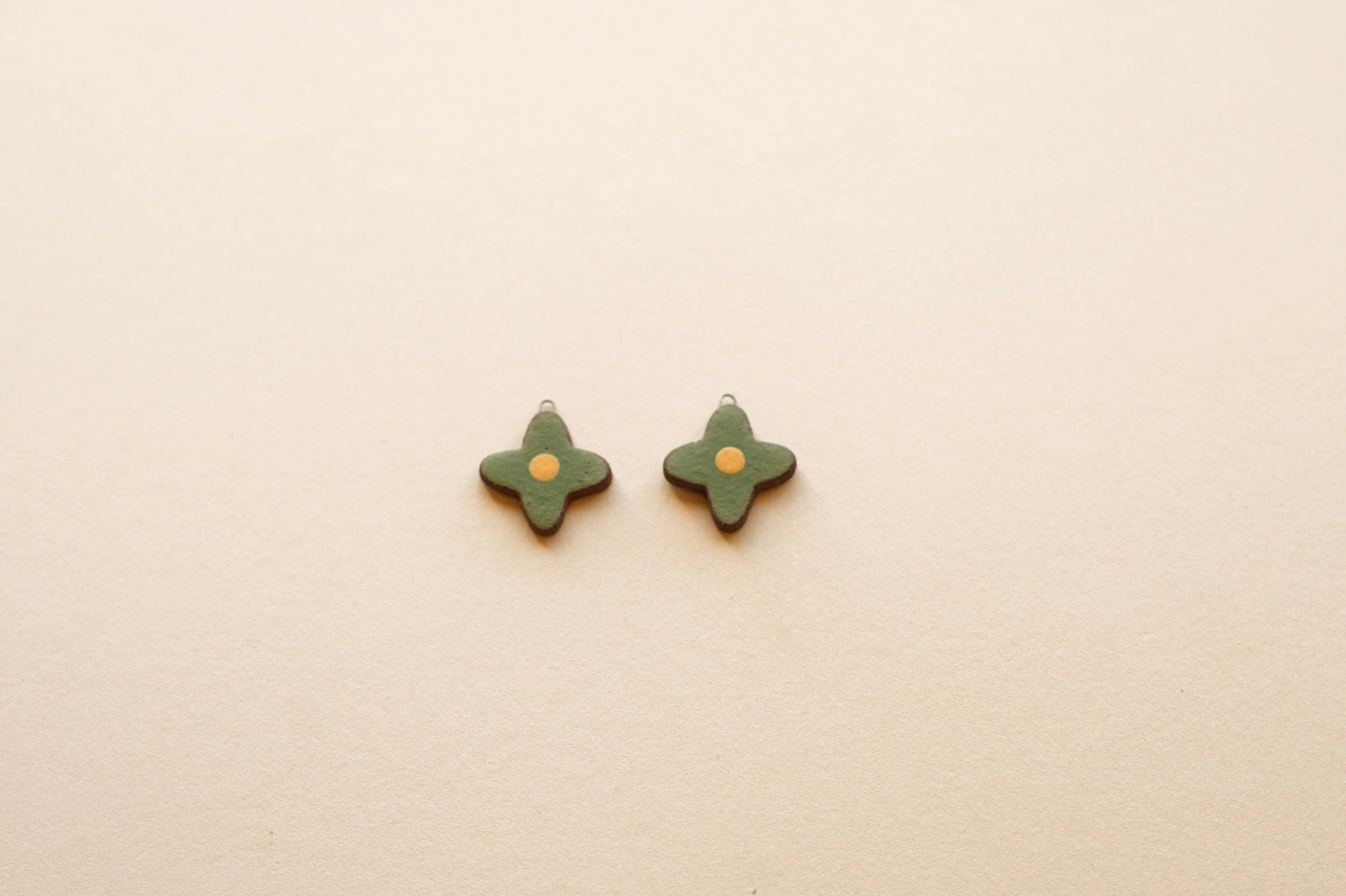 Posy Hoops | Painted Green