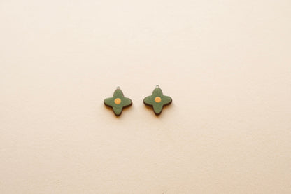 Posy Hoops | Painted Green