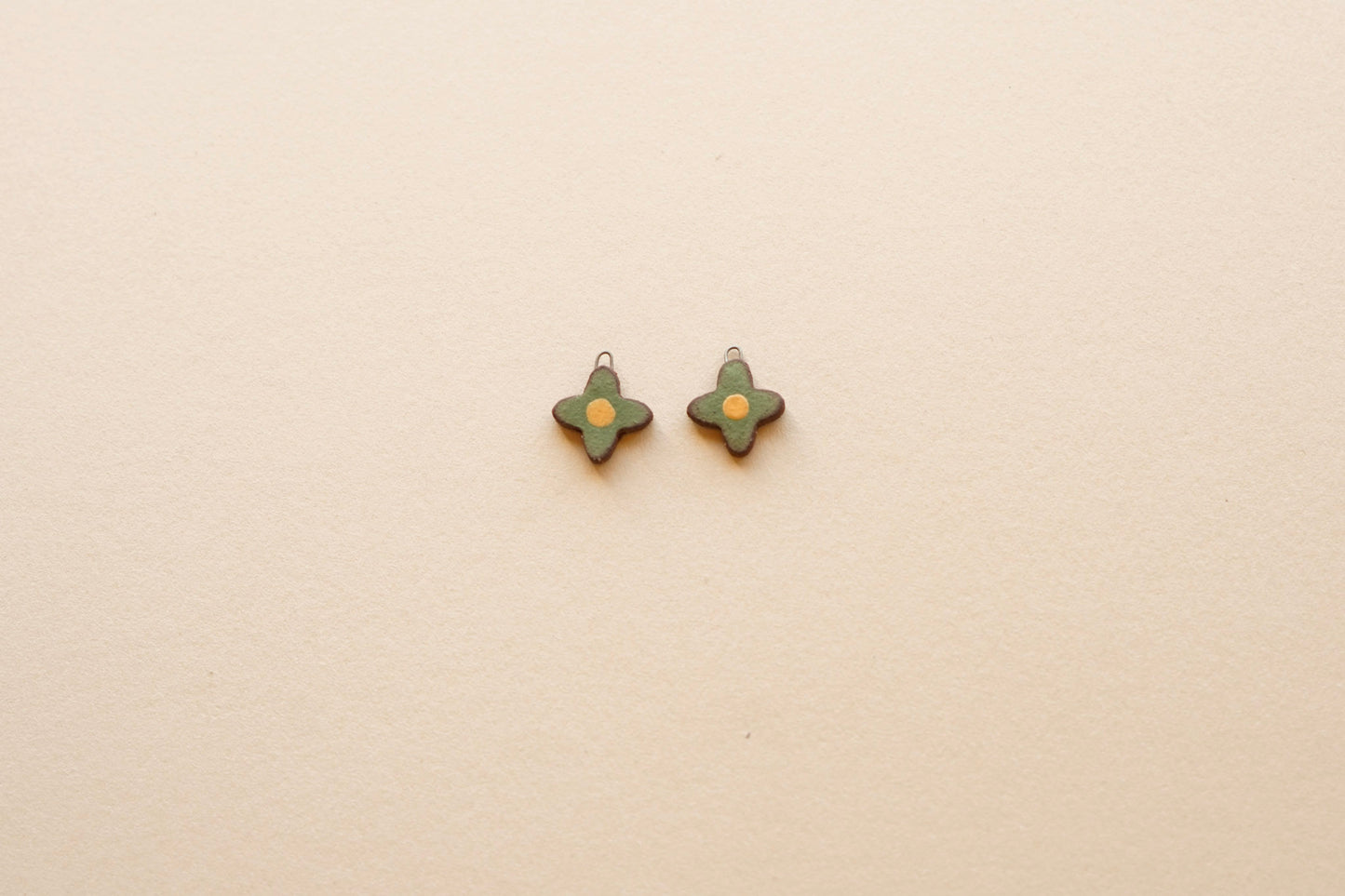 Posy Hoops | Painted Green