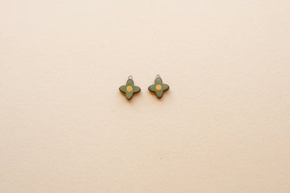 Posy Hoops | Painted Green