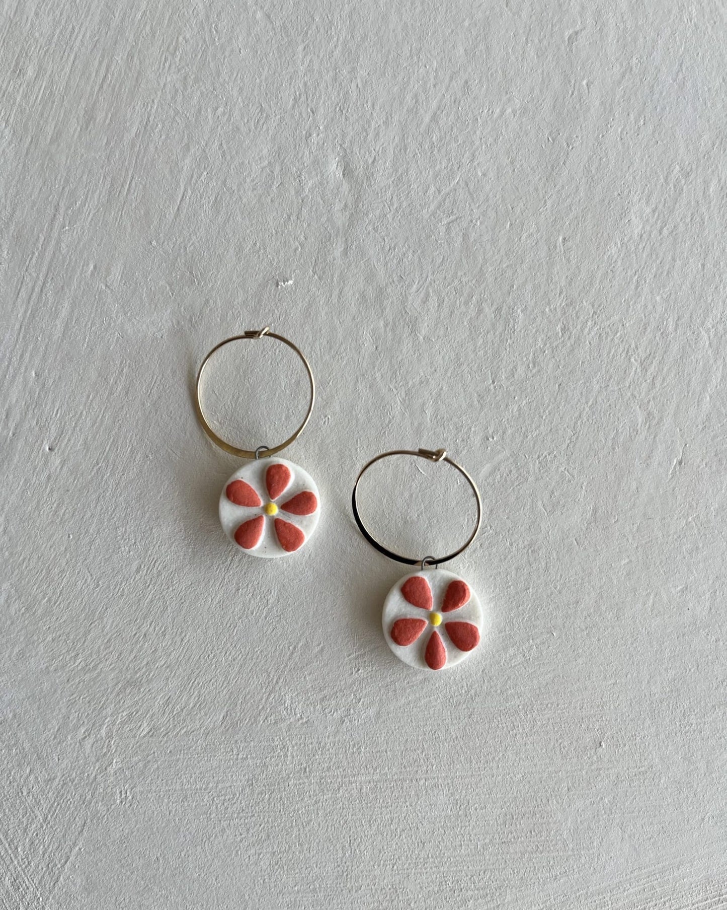 Hoops+Flowers | Cherry Red