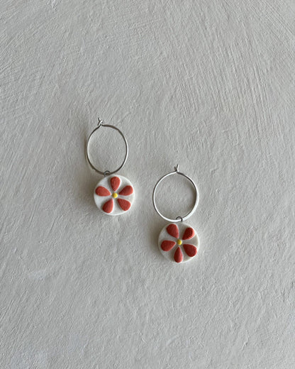 Hoops+Flowers | Cherry Red