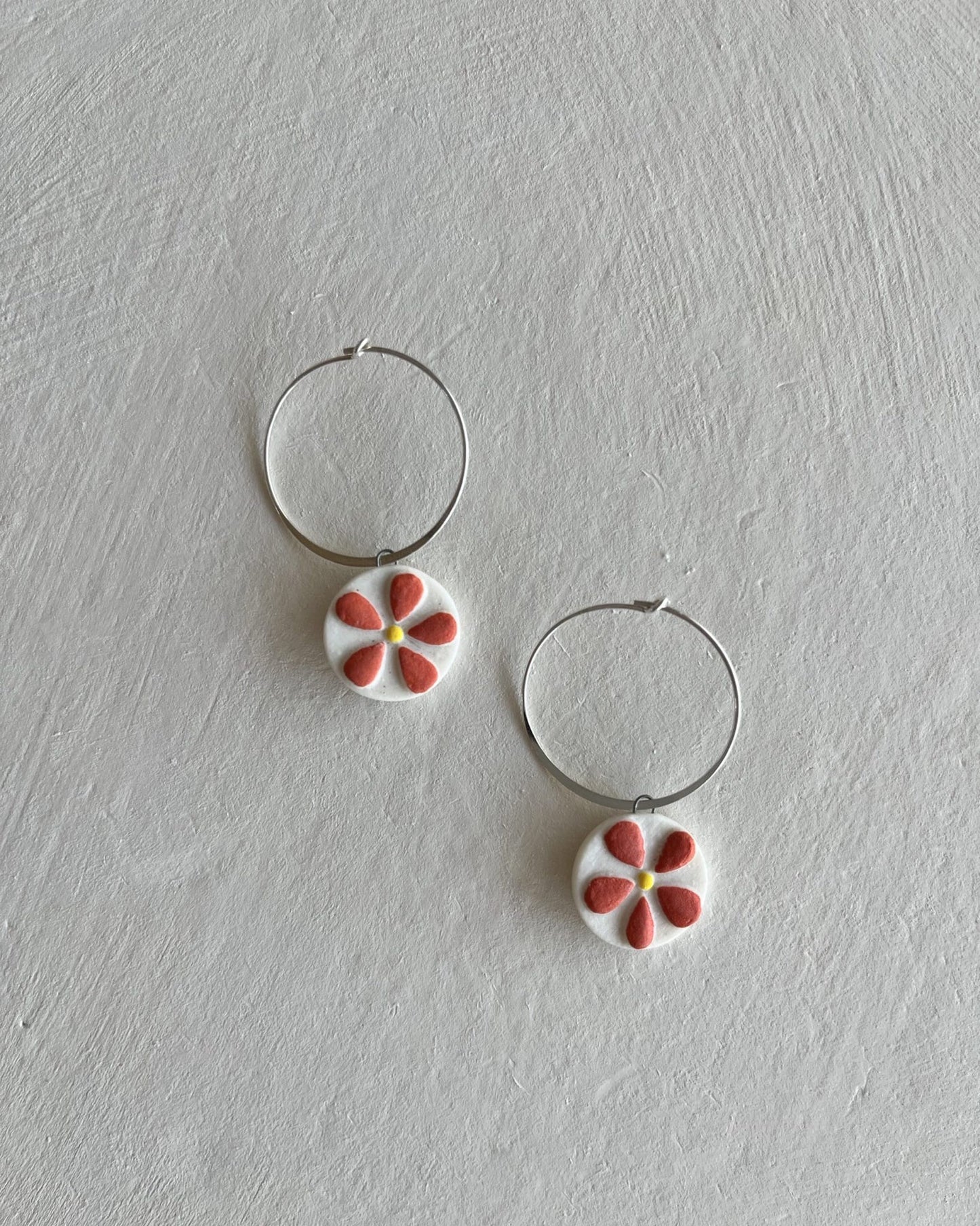 Hoops+Flowers | Cherry Red