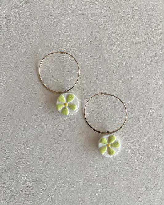 Hoops+Flowers | Chartreuse