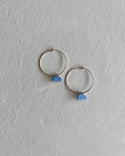 Hoops+Half-Moons | Baby Blue