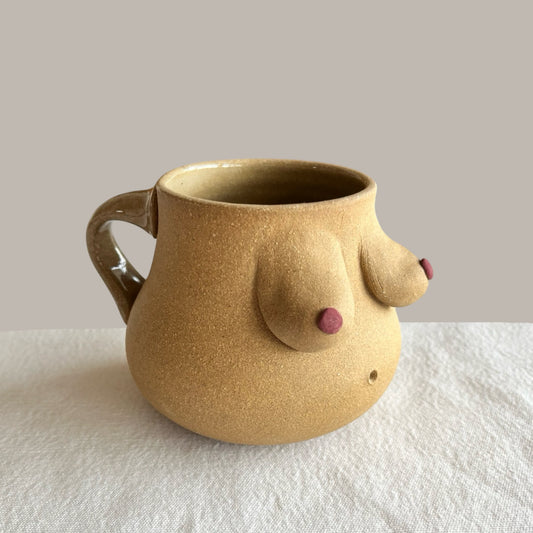 Gold Nips Mug | Umber + Maroon